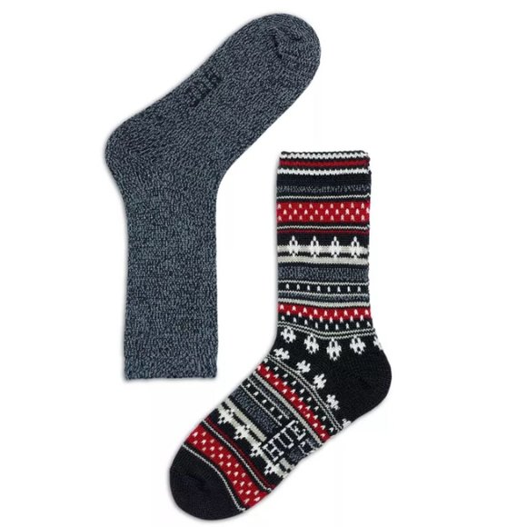 Hue Geo Stripe Boot Socks 2 pair, Aromasoles Double Layer, Sherpa Socks O/S NWT - Picture 2 of 14